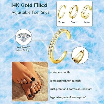 Ineluri pentru degetele de la picioare, unisex, geometrice, minimalist, bijuterii pentru picioare, deschise, vara 2025