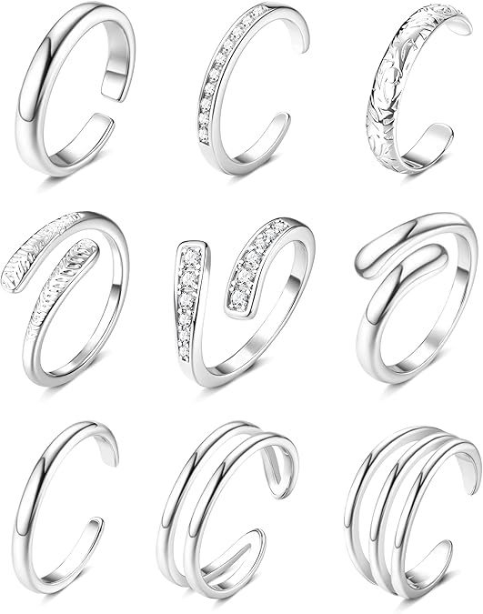 Ineluri pentru degetele de la picioare, unisex, geometrice, minimalist, bijuterii pentru picioare, deschise, vara 2025