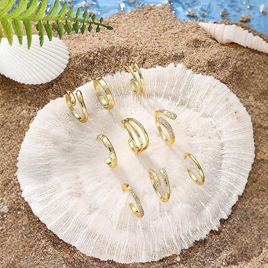 Ineluri pentru degetele de la picioare, unisex, geometrice, minimalist, bijuterii pentru picioare, deschise, vara 2025