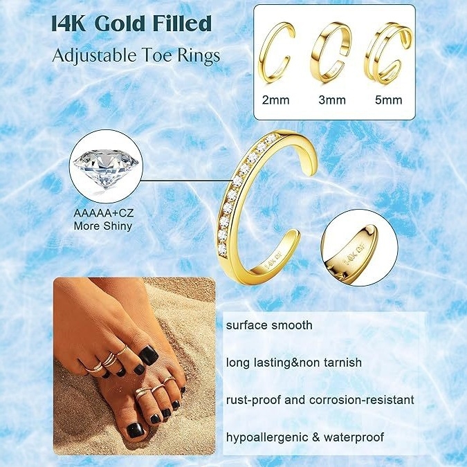 Ineluri pentru degetele de la picioare, unisex, geometrice, minimalist, bijuterii pentru picioare, deschise, vara 2025