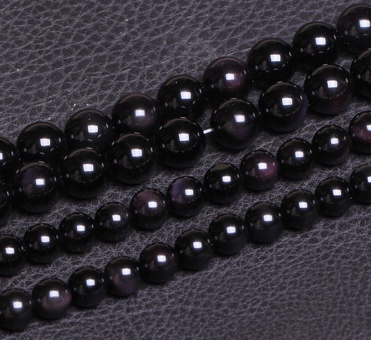 Obsidijan kuglice, slobodne, poluproizvodi, okrugle, brušene