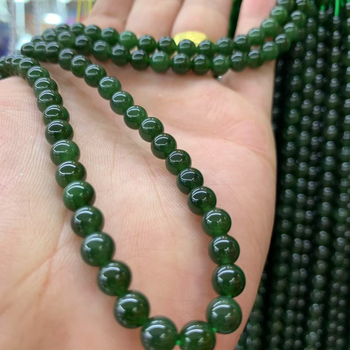 Budističke perle od Hetian Jade Jasper, polirane okrugle perle, prirodni kamen, čistoća VS, viseći ukras