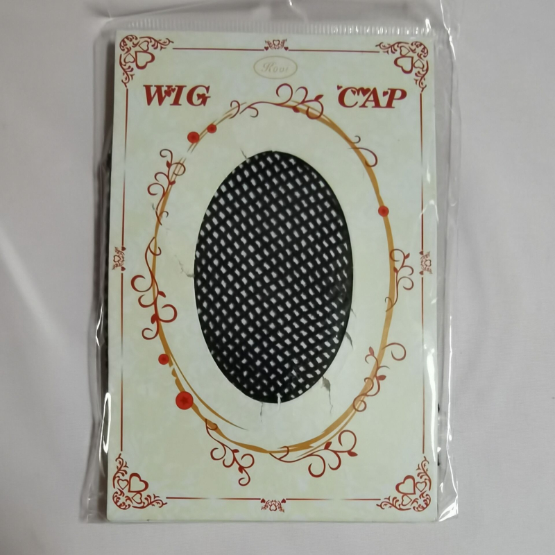 Paróka hálóval - hosszú göndör haj, ferde frufru, természetes stílus, hőálló rostok