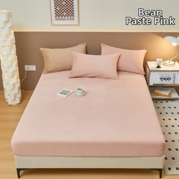 Плътен чаршаф с ластик от мляко велур – реактивно печатане и боядисване, 1000–1500 g, модерен стил, покривка за легло