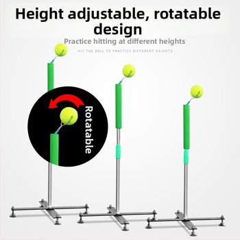 Prenosný samostatný tenisový tréner so záťažovým základom — Xu Kasi; Materiály: nerezová oceľ, PVC; Kategória: Tenis; Vhodné pre: fitnes vybavenie, tenis a ďalšie loptičkové hry