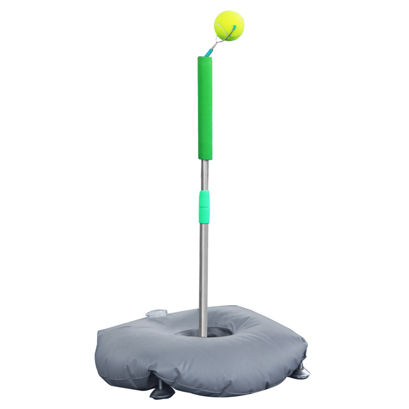 Hordozható egyszemélyes teniszed tréner súlyozott alapzattal — Xu Kasi; Anyag: rozsdamentes acél, PVC; Kategória: Tenisz; Alkalmazási területek: fitnesz eszközök, tenisz és egyéb labdajátékok