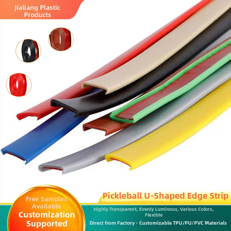 PVC mala lente pickleball raketei, U formas gumijas blīve, ekstrudēta plāna lente, pielāgojama