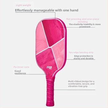 Raketa za pickleball Double Happiness – potpuno karbonska konstrukcija, 235 g, profesionalna sportska oprema