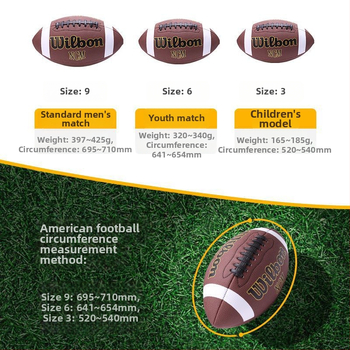 Amerikos futbolo treniruočių standartas Nr. 9 – dilimui atspari PP medžiaga, mašininis siuvimas, be logotipo, regbio įranga