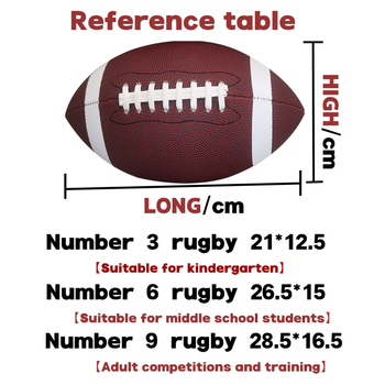 Qiaonas regbio kamuolys – PVC, mašininis siuvimas, tinkama varžybų treniruotėms, logotipas OK