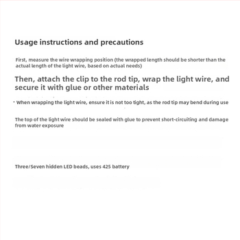 Akkumulátoros LED horgászbot világítás, 3-LED jelzőfény, hatótávolság 50 m-ig (elemek nélkül)