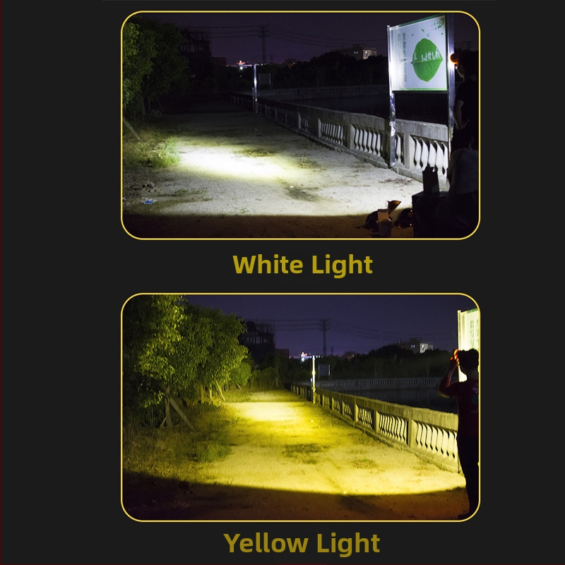 Fejre szerelhető horgász lámpa, LED 35W, külső 12V akkumulátor, kézi hajtású energiaellátás, hatótávolság több mint 500 m