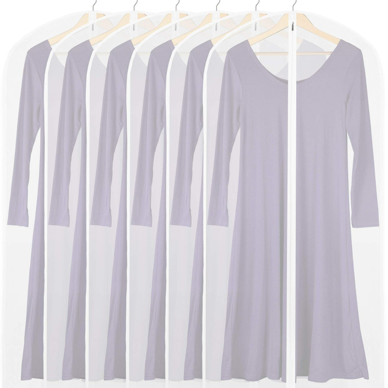 PEVA medžiagos drabužių dangtelis spintos laikymui – dulkių ir drėgmės atsparus, paprastas modernus dizainas namų saugojimui