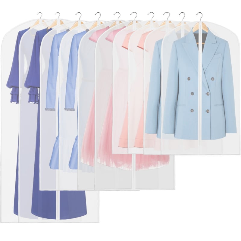 PEVA medžiagos drabužių dangtelis spintos laikymui – dulkių ir drėgmės atsparus, paprastas modernus dizainas namų saugojimui