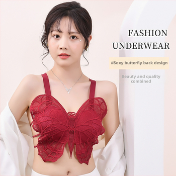 Nėrinių kamšelis su fiksuotomis taurėmis, vamzdelio tipo viršus, gražus nugaros dizainas, anti-ekspozicija, 100% poliesteris