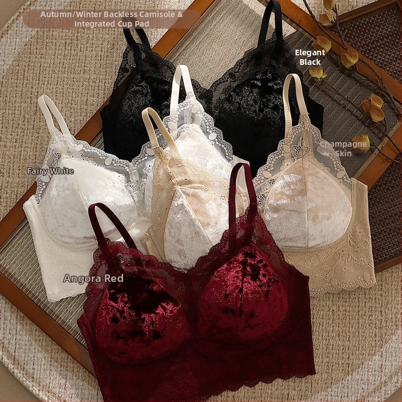 Velūro audinio wrap liemenėlė, pilnas kaušelis, plonas formuojantis kaušelis, kvėpuojanti nugara, prabangus dizainas