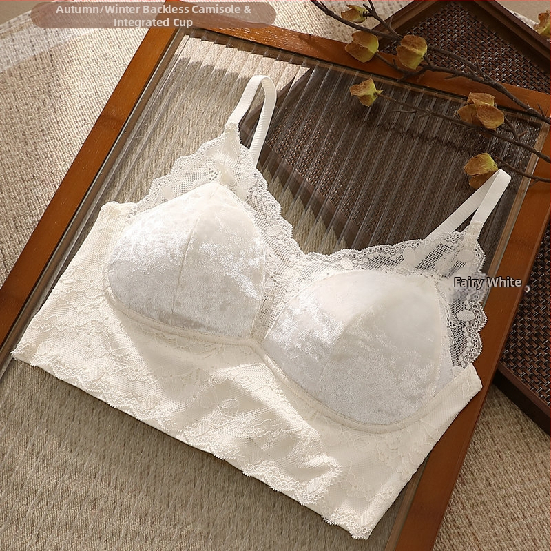 Velūro audinio wrap liemenėlė, pilnas kaušelis, plonas formuojantis kaušelis, kvėpuojanti nugara, prabangus dizainas