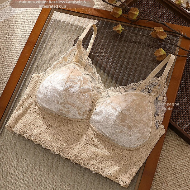 Velūro audinio wrap liemenėlė, pilnas kaušelis, plonas formuojantis kaušelis, kvėpuojanti nugara, prabangus dizainas