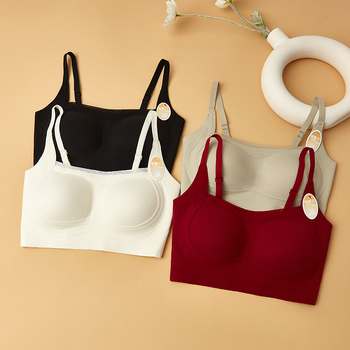 Nailoninė bandeau liemenėlė be petnešėlių, be siūlių, su plonai formuotais kaušeliais ir push-up palaikymu