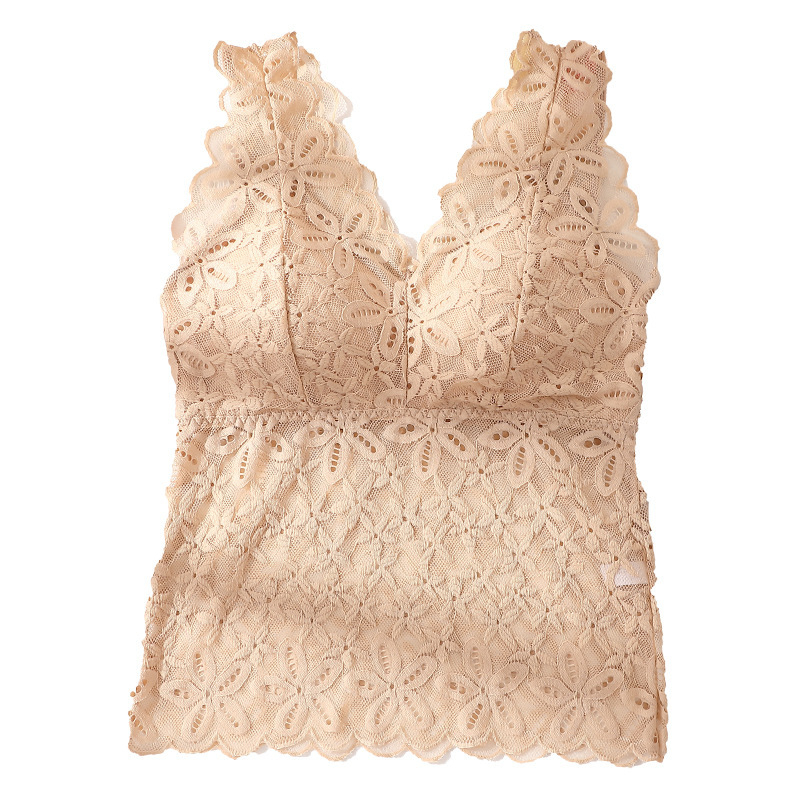 Nėrinių be petnešėlių krūtinės uždengėjas su latekso įdėklu - pilnas puodelis, kaušio forma: viršus plonas, apačia stori, 85% nailonas