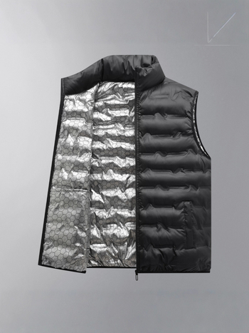 Muška zimska vest s stojećim ovratnikom, zatvaračem, debela poliester tkanina, jednostavno boja