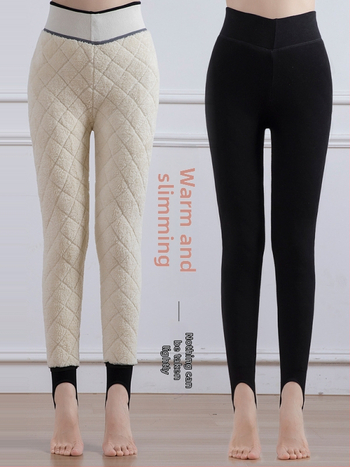 Термо леггинси със подплата от полар, смес памук-полиестер, супер дебели, висока еластичност, запазват топлината