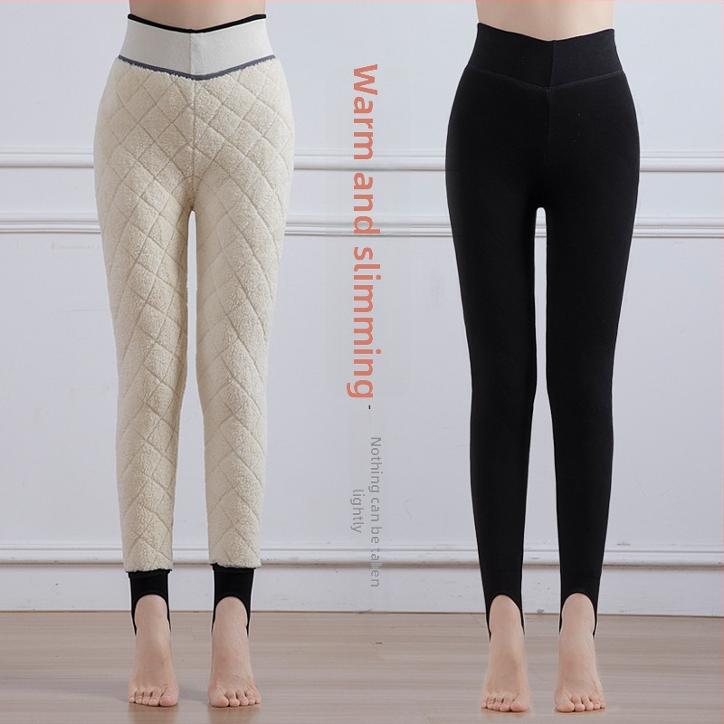 Термо леггинси със подплата от полар, смес памук-полиестер, супер дебели, висока еластичност, запазват топлината