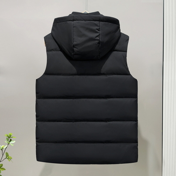 Férfi pamut töltött mellény, koreai tél stílus, vastag melegség; töltet: poliészter; fő anyag: poliészter; bélés: poliészter; kapucni nélkül