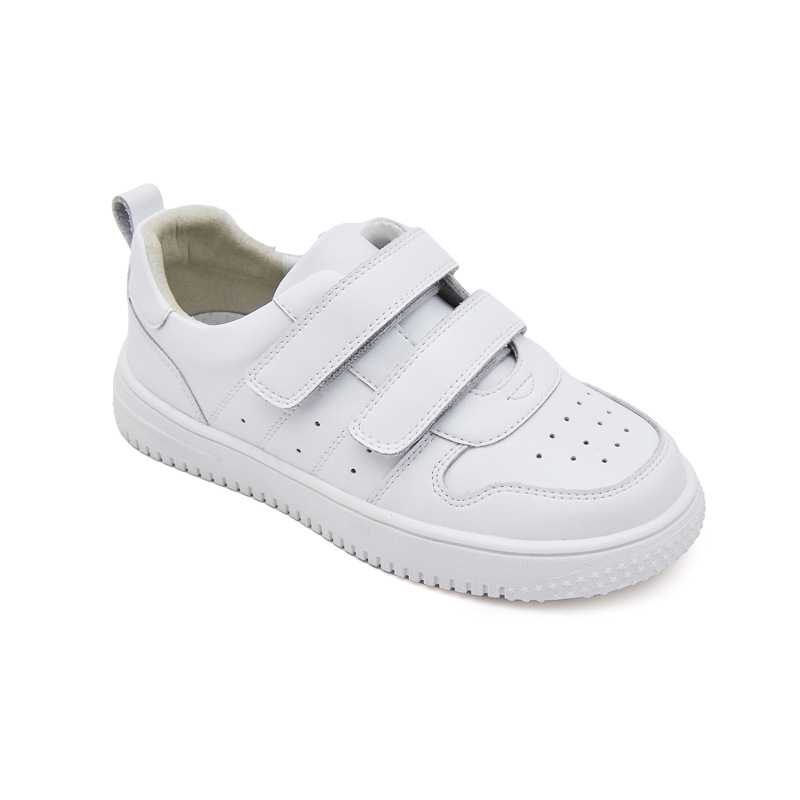 Bērnu ādas sporta kurpes, augšējā daļa no teļa ādas, Velcro aizdare, TPR zole, zems profils