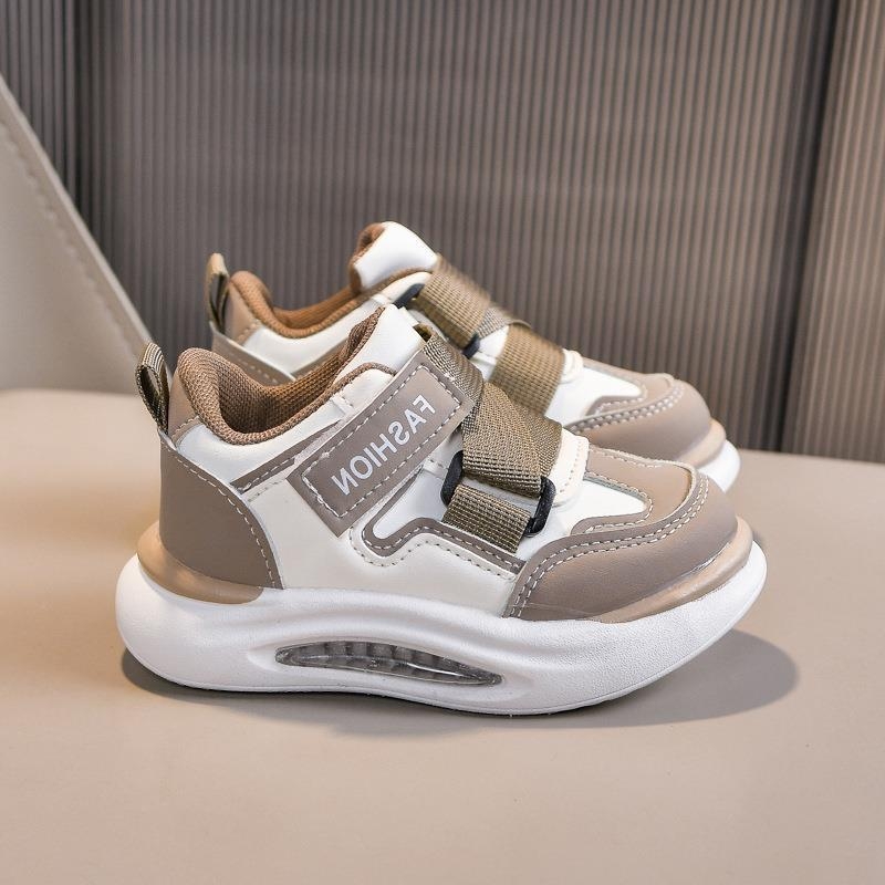 Dječje tenisice, bijele, s Velcro remenom, PU gornji dio, vodootporne, protuklizne, debeli potplat, unisex