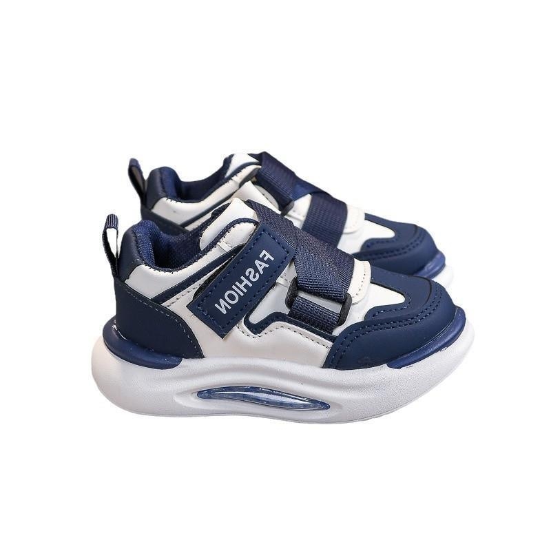 Dječje tenisice, bijele, s Velcro remenom, PU gornji dio, vodootporne, protuklizne, debeli potplat, unisex