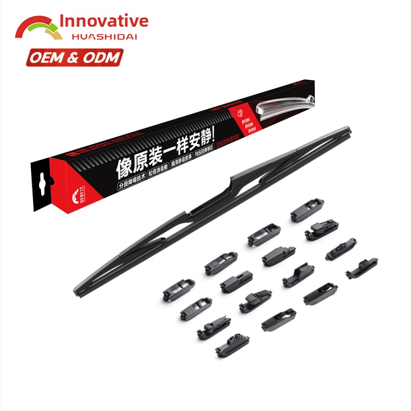 Aizmugurējais auto tīrītājs, daudzfunkcionāls ar 16 savienojumiem, RW01, tīrīšanas leņķis 180°, tīrīšanas diapazons: pilns, materiāls: augsta oglekļa tērauds + dabīgā gumija, saderīgs ar 99% modeļu