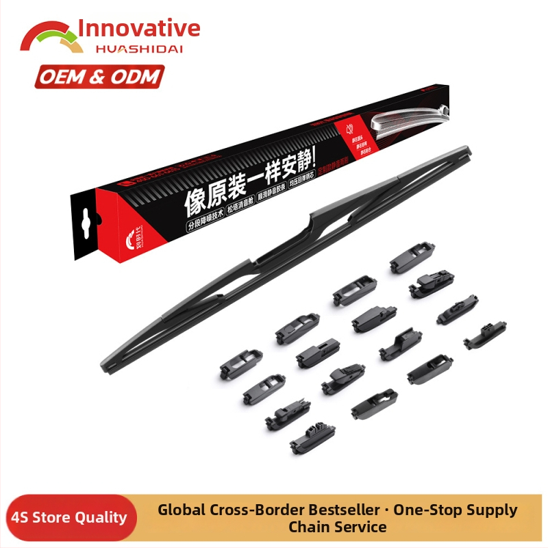 Aizmugurējais auto tīrītājs, daudzfunkcionāls ar 16 savienojumiem, RW01, tīrīšanas leņķis 180°, tīrīšanas diapazons: pilns, materiāls: augsta oglekļa tērauds + dabīgā gumija, saderīgs ar 99% modeļu