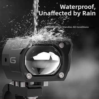 LED прожектор за мотоциклет с леща, 60W, 12V, 5A, алуминиева конструкция, GT20/GT20R