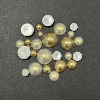 DIY perle za nakit – ABS, perlatni sjaj, polukružne kuglice s imitacijom školjke i bisera, Yukang, Jinhua, proljeće 2025