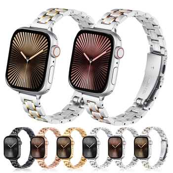 Nerūsējošā tērauda siksna Apple Watch, minimālistisks stils, 14 mm interfeiss, saliekamā sprādze, svars 60 g