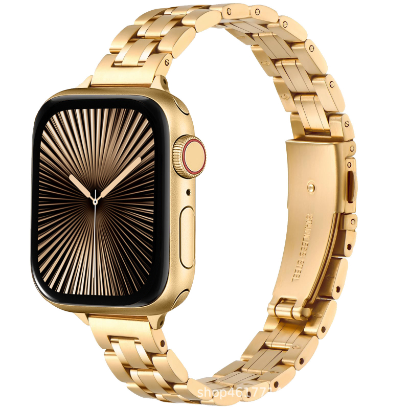 Nerūsējošā tērauda siksna Apple Watch, minimālistisks stils, 14 mm interfeiss, saliekamā sprādze, svars 60 g