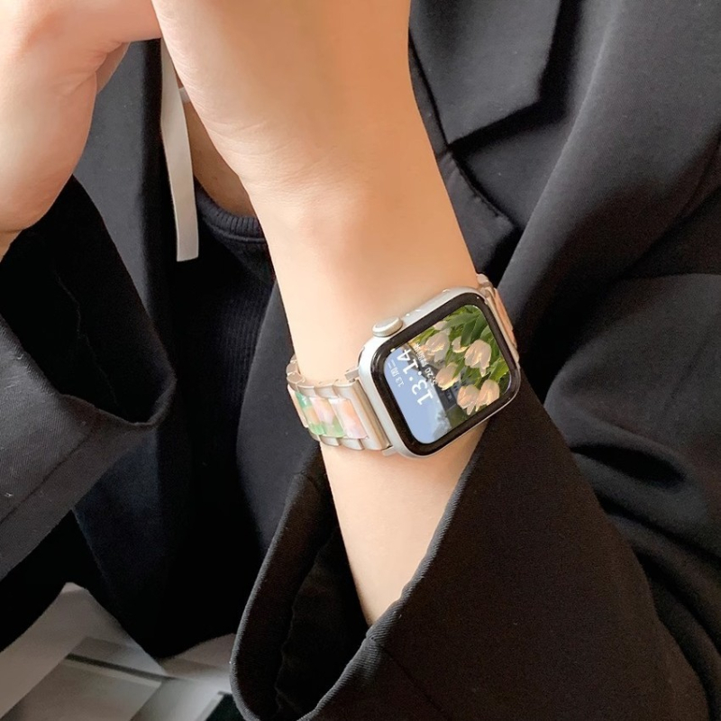 Metāla siksna Apple Watch ar salokāmu sprādzi, saderīga ar Apple Watch, zīmols Jin yi, moderns stils