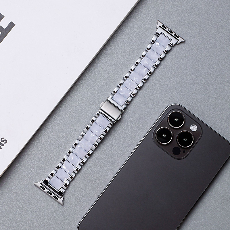 Metāla siksna Apple Watch ar salokāmu sprādzi, saderīga ar Apple Watch, zīmols Jin yi, moderns stils