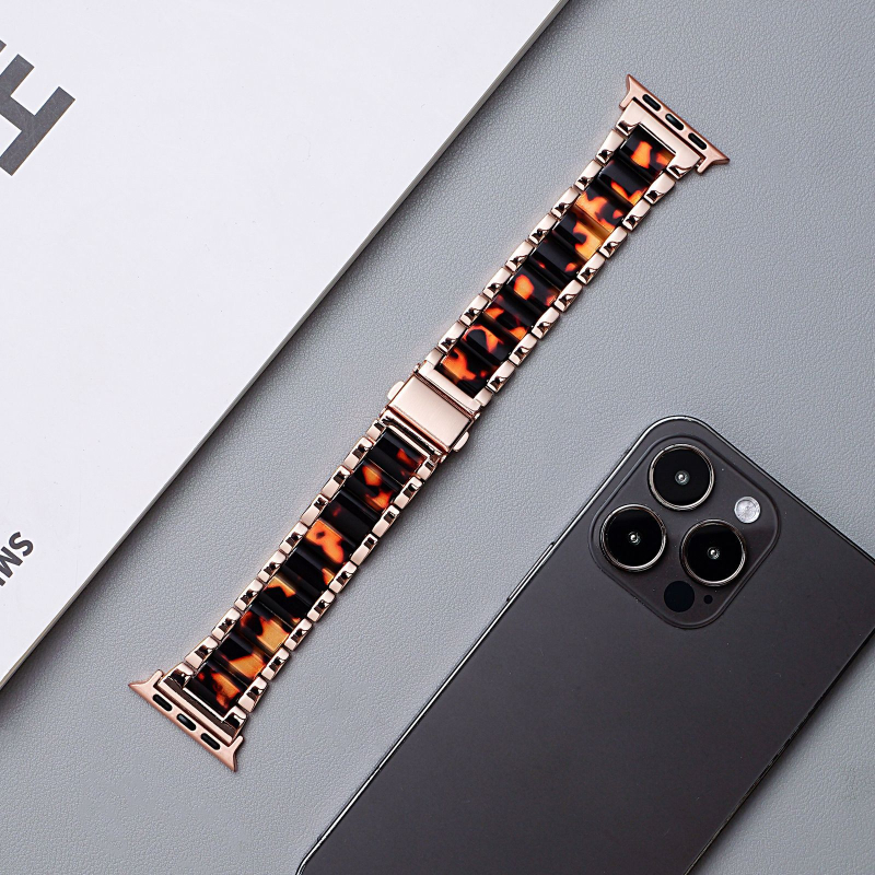 Metāla siksna Apple Watch ar salokāmu sprādzi, saderīga ar Apple Watch, zīmols Jin yi, moderns stils