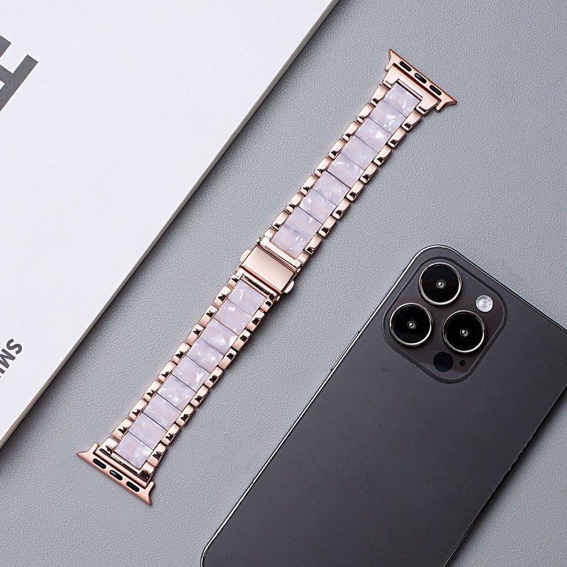 Metāla siksna Apple Watch ar salokāmu sprādzi, saderīga ar Apple Watch, zīmols Jin yi, moderns stils