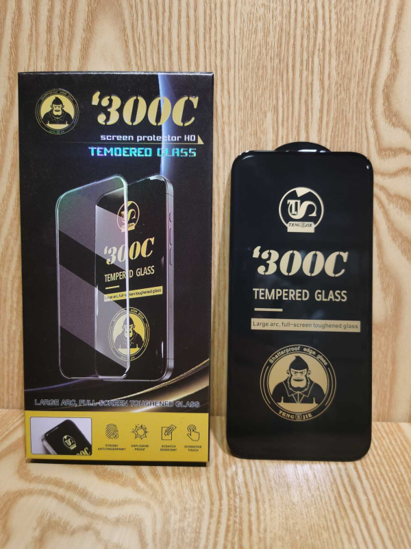 300C ívelt élű előlapos edzett üveg kijelzővédő iPhone 16 Pro és 16 Pro Max számára, HD, porálló, anti-ujjlenyomat, anti-figyelés