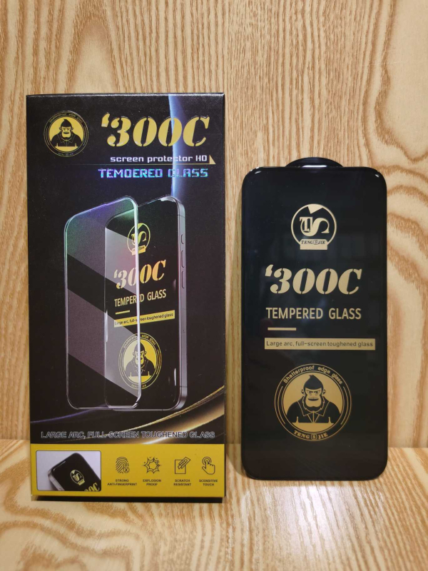 300C ívelt élű előlapos edzett üveg kijelzővédő iPhone 16 Pro és 16 Pro Max számára, HD, porálló, anti-ujjlenyomat, anti-figyelés