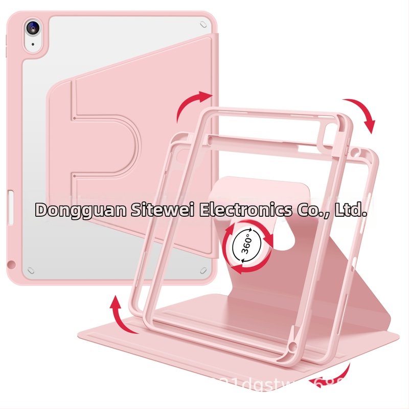 iPad Pro apsauginis dėklas su 360° pasukimu, įmontuotas stovas, PC medžiaga, miego funkcija, atsparus smūgiams, atsparus dilimui, kritimo apsauga, karšto presavimo danga