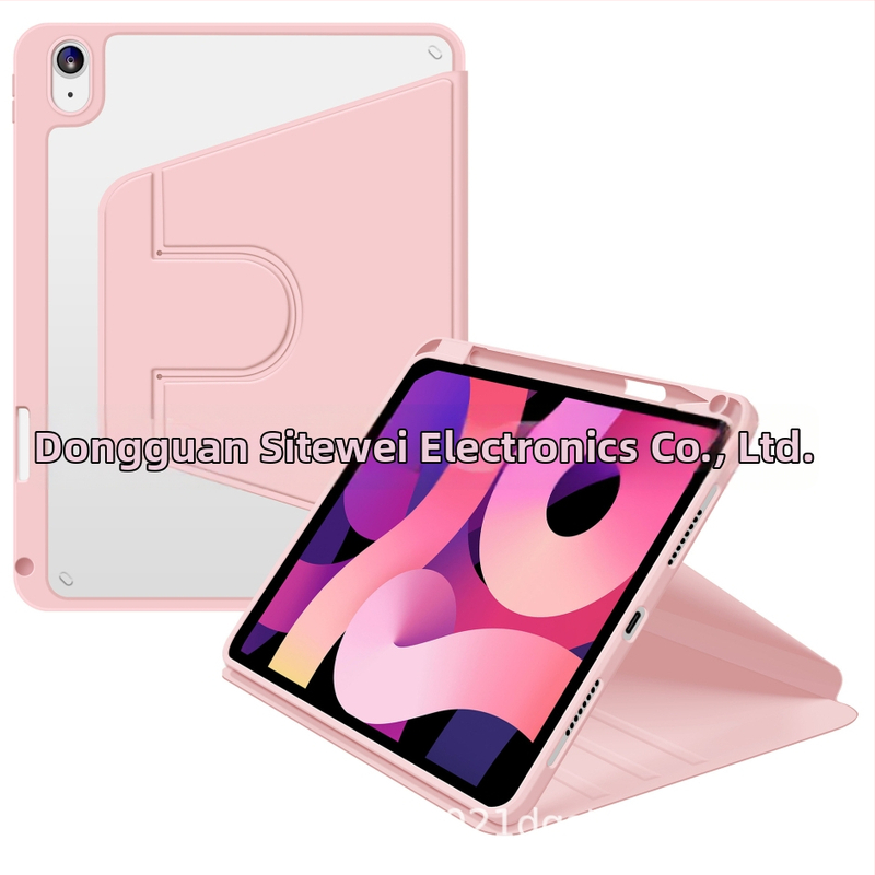 iPad Pro apsauginis dėklas su 360° pasukimu, įmontuotas stovas, PC medžiaga, miego funkcija, atsparus smūgiams, atsparus dilimui, kritimo apsauga, karšto presavimo danga