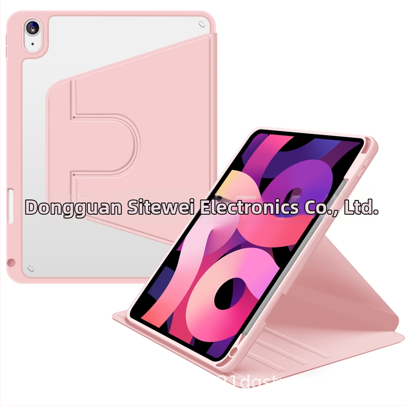 iPad Pro apsauginis dėklas su 360° pasukimu, įmontuotas stovas, PC medžiaga, miego funkcija, atsparus smūgiams, atsparus dilimui, kritimo apsauga, karšto presavimo danga