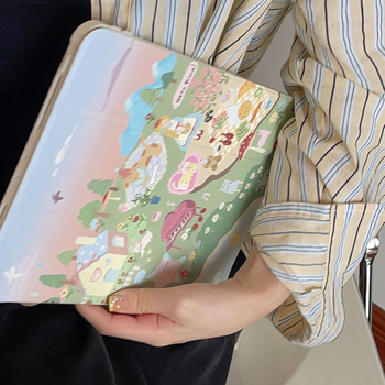 iPad apsauginis dėklas, TPU+PC, atsparus kritimui, miego funkcija, stilius Bracket/Cartoon