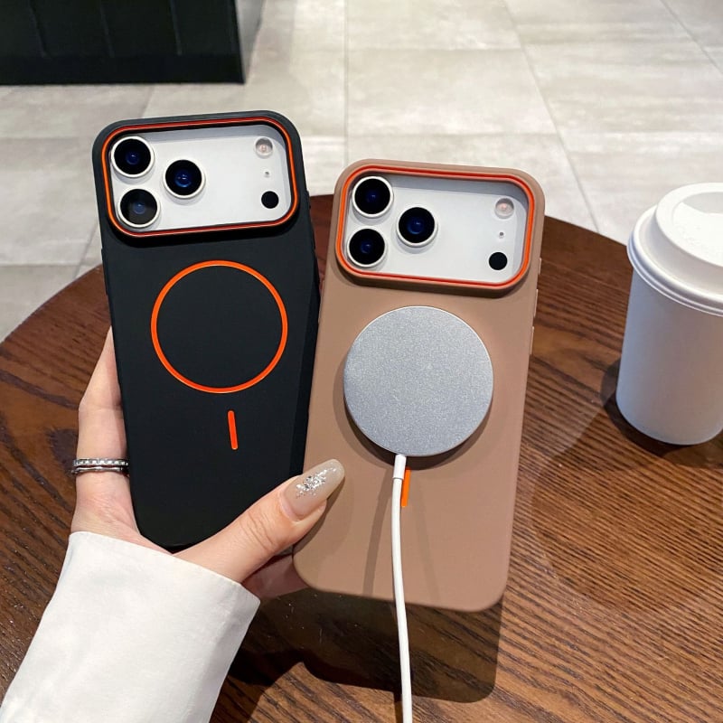 iPhone 16 Pro TPU tok matt textúrával, mágneses, ütésálló, csúszásmentes, ujjlenyomat-mentes