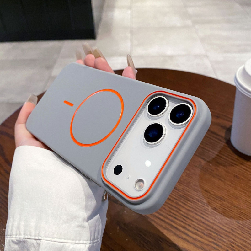 iPhone 16 Pro TPU tok matt textúrával, mágneses, ütésálló, csúszásmentes, ujjlenyomat-mentes