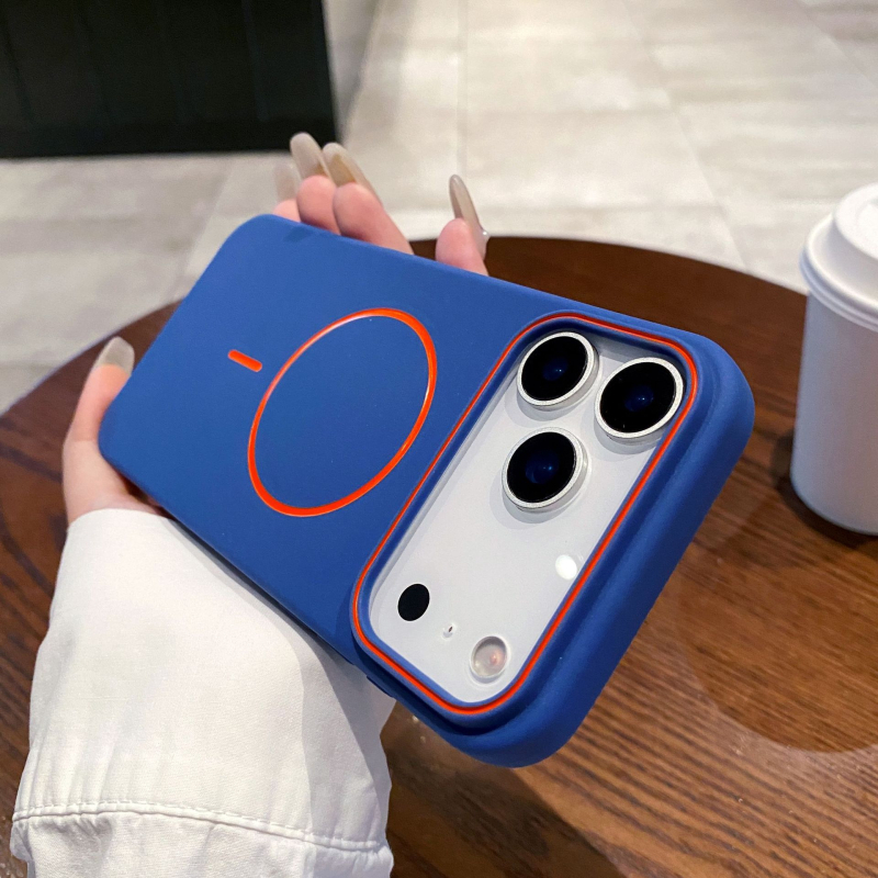 iPhone 16 Pro TPU tok matt textúrával, mágneses, ütésálló, csúszásmentes, ujjlenyomat-mentes